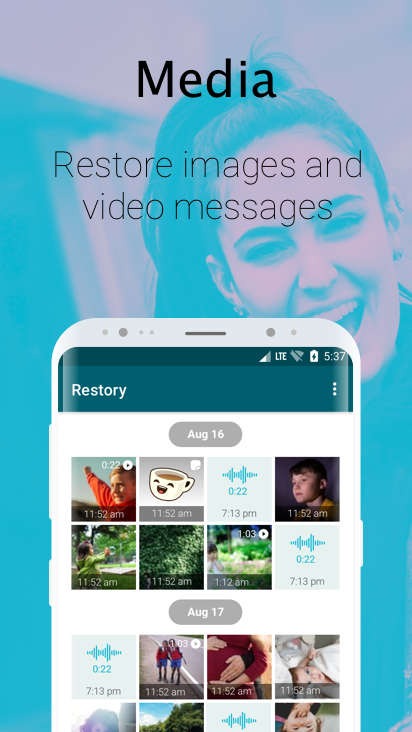 اسکرین شات 2 برنامه Restory see deleted messages
