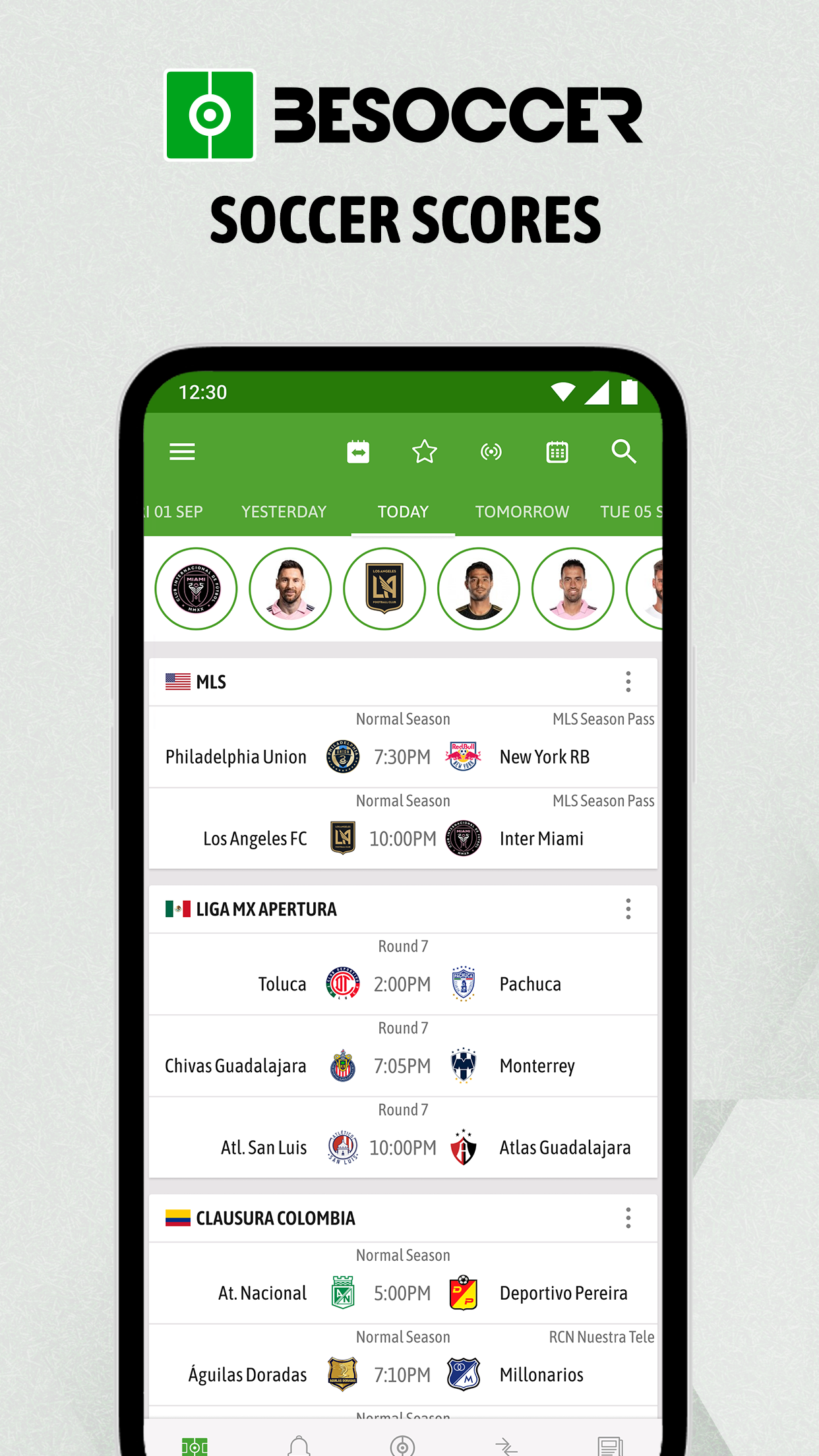 اسکرین شات 1 برنامه BeSoccer - Soccer Live Score