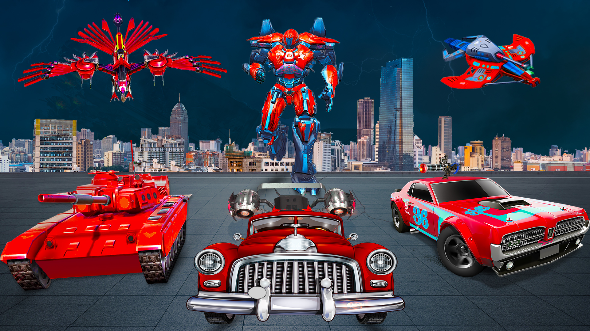 اسکرین شات 5 بازی Robot Transform-Robot Car Game