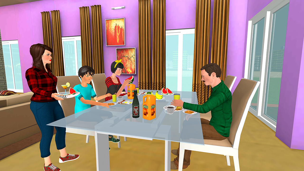 اسکرین شات 3 بازی Working Mom Paper Girl: Virtual Mother Family Game