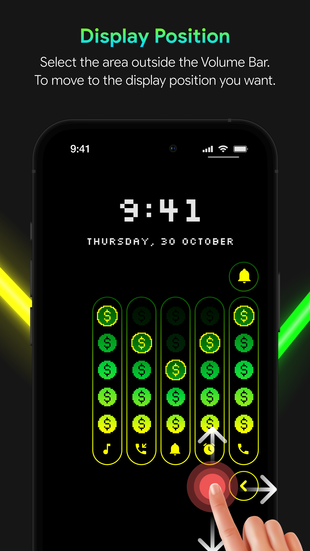 اسکرین شات 5 برنامه Neon LED Volume - Volume Style