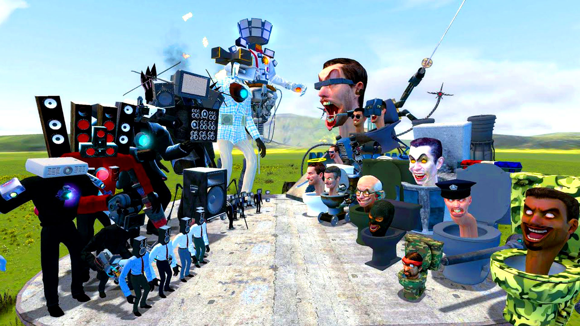 اسکرین شات 5 بازی Toilet Game: Camera vs Skibd