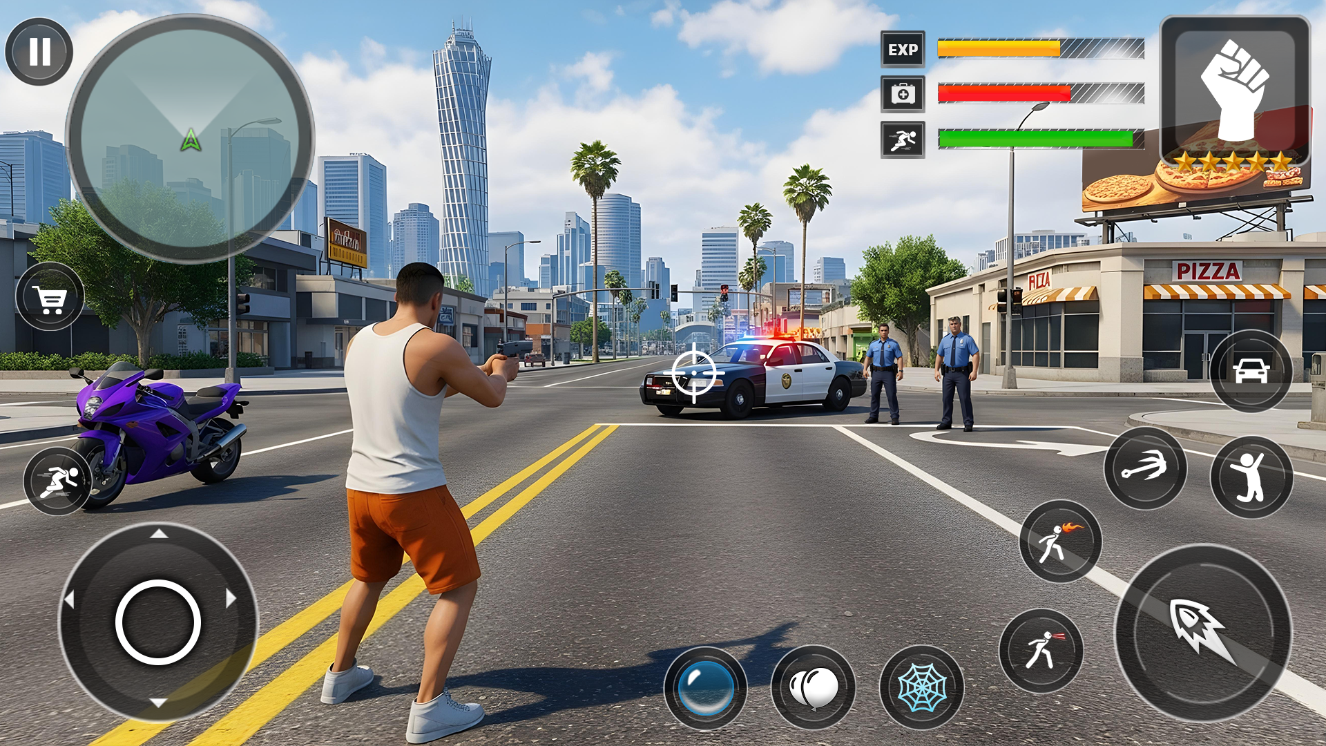 اسکرین شات 1 برنامه Crime Car City Gangster Games