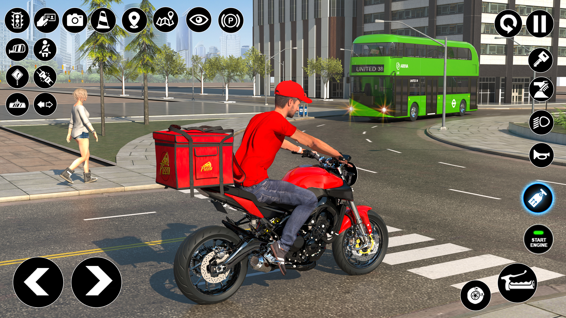 اسکرین شات 1 برنامه Bike Games Pizza Delivery