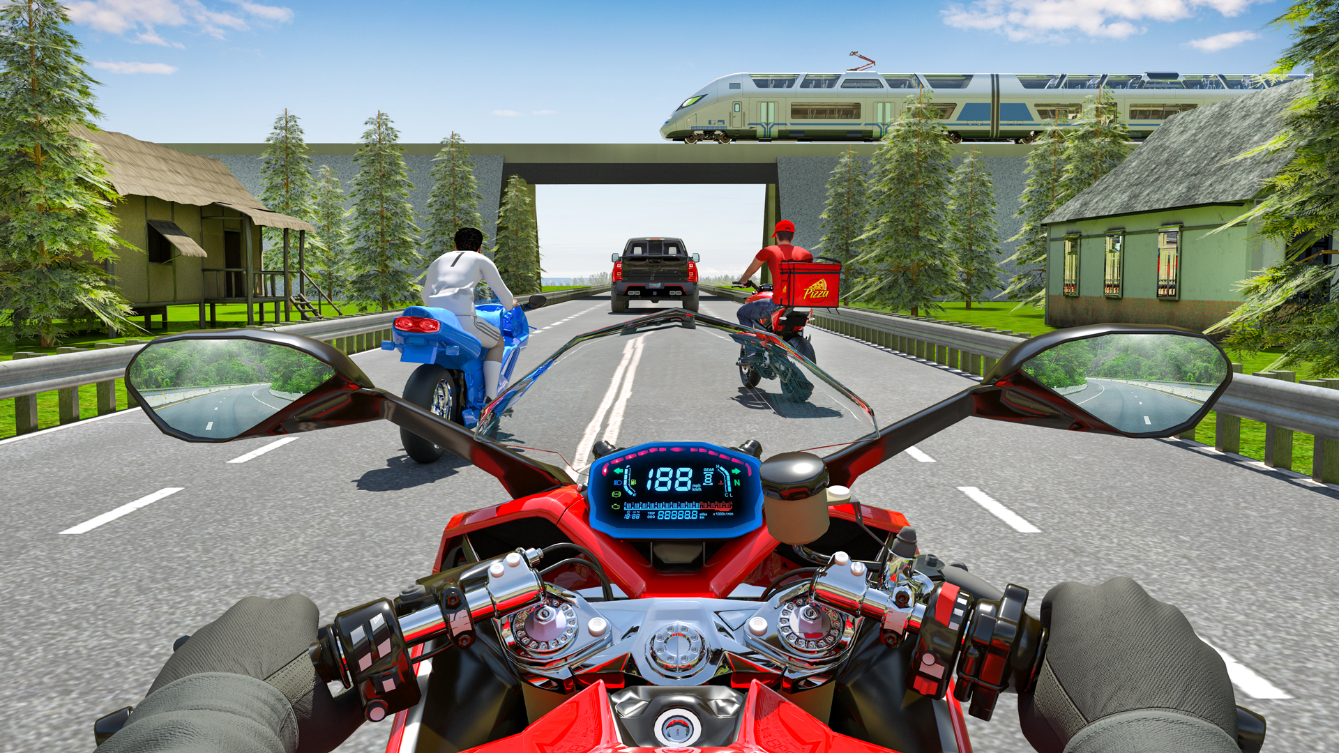 اسکرین شات 3 برنامه Bike Games Pizza Delivery