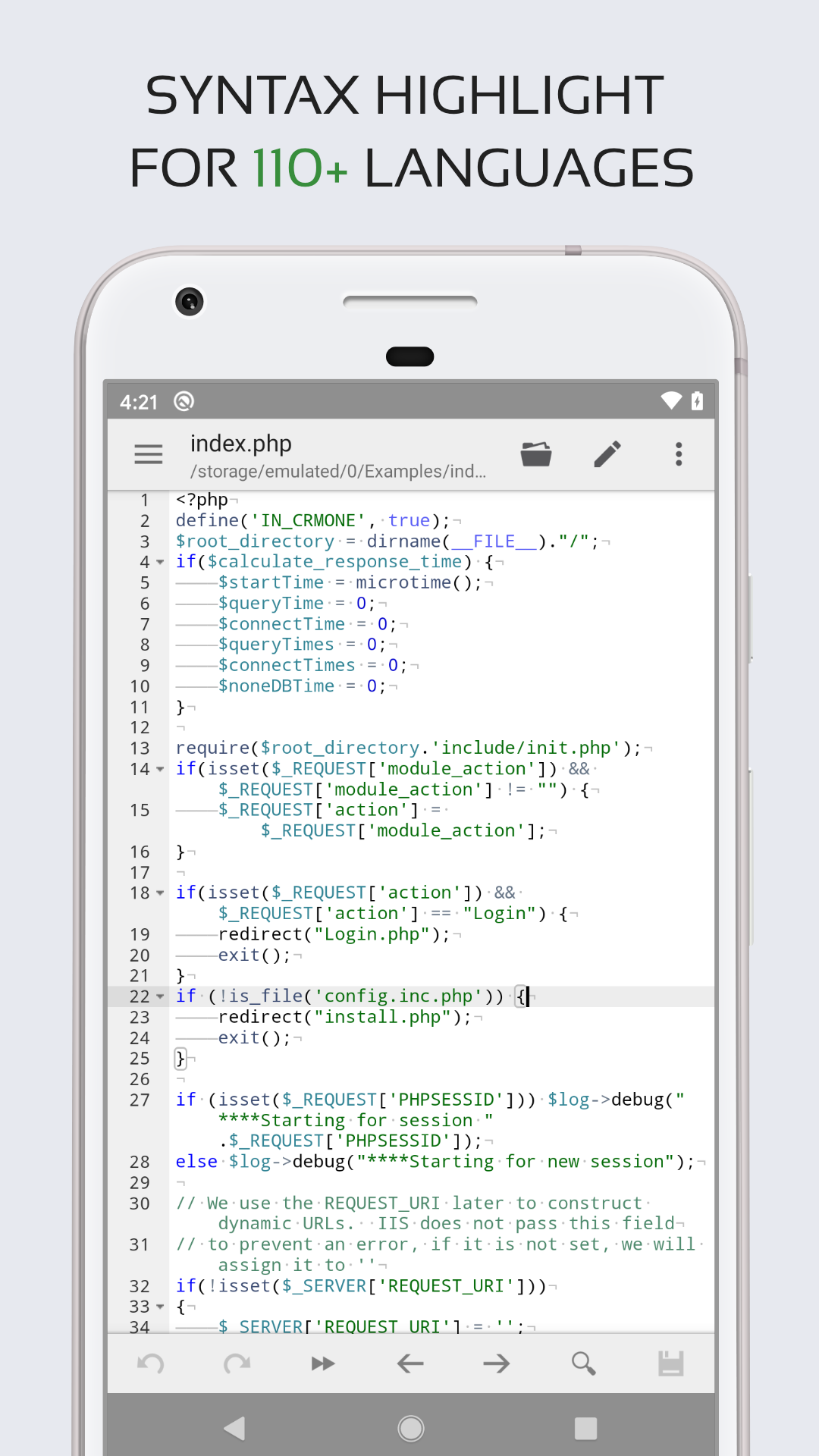 اسکرین شات 1 برنامه Code Editor - Compiler & IDE