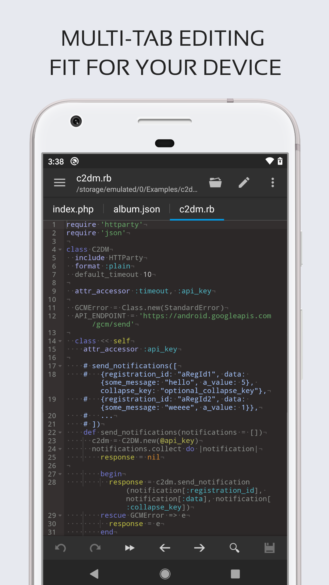 اسکرین شات 3 برنامه Code Editor - Compiler & IDE