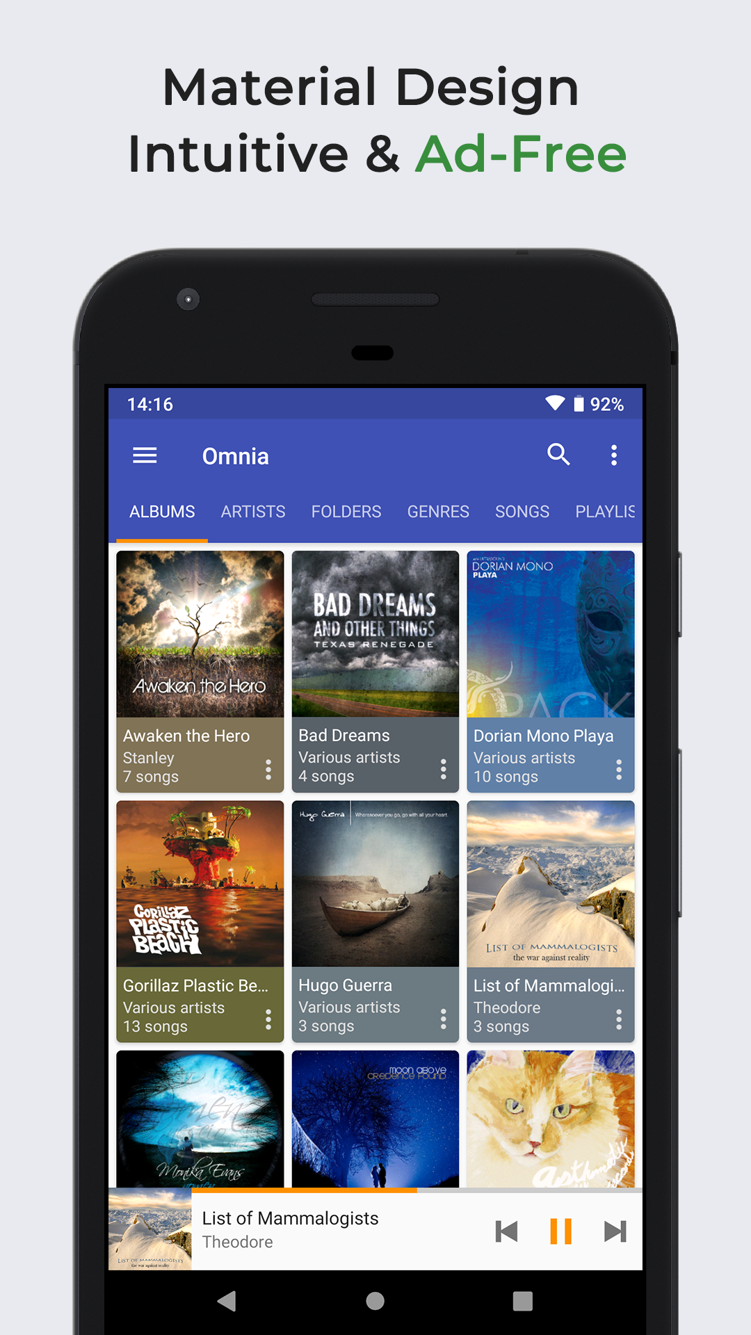 اسکرین شات 1 برنامه Omnia Music Player