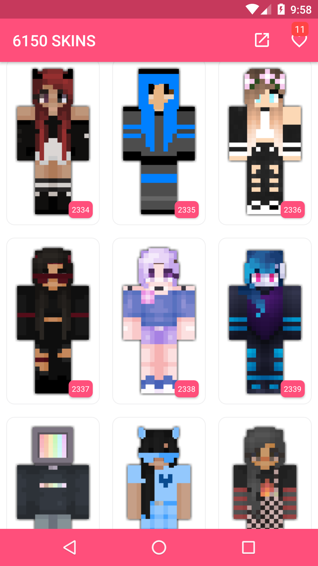 اسکرین شات 1 برنامه Girls Skins for Craftsman