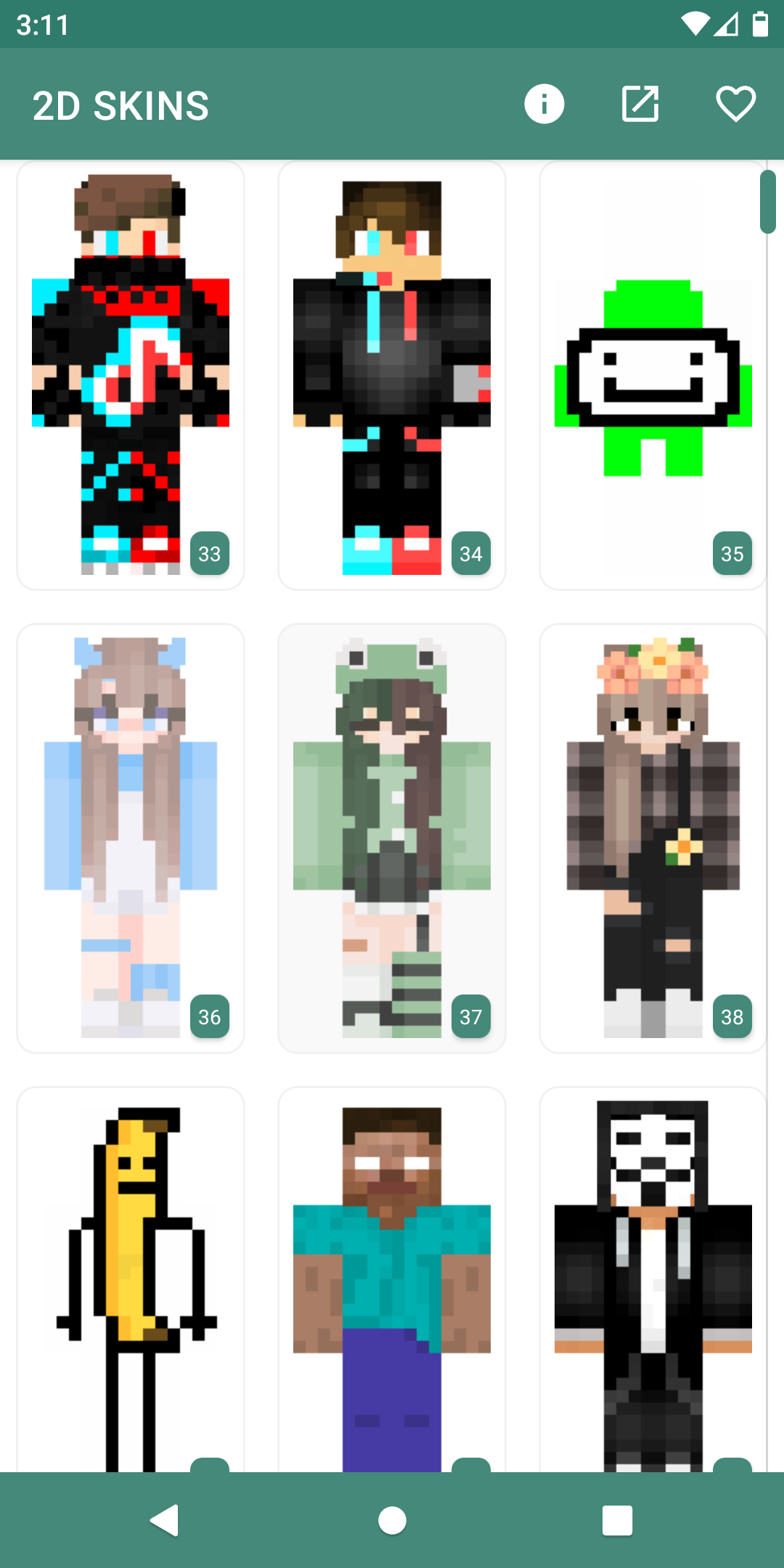 اسکرین شات 5 برنامه 2D Skins for Minecraft