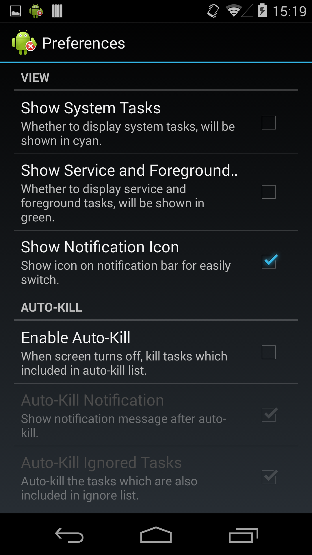 اسکرین شات 4 برنامه Task Manager (Task Killer)