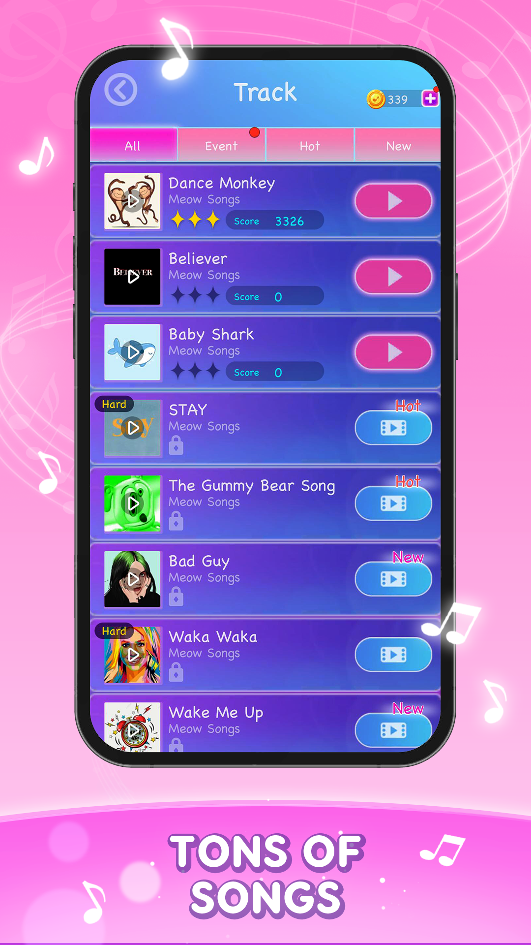 اسکرین شات 5 بازی Magic Cats: Cute Music Games