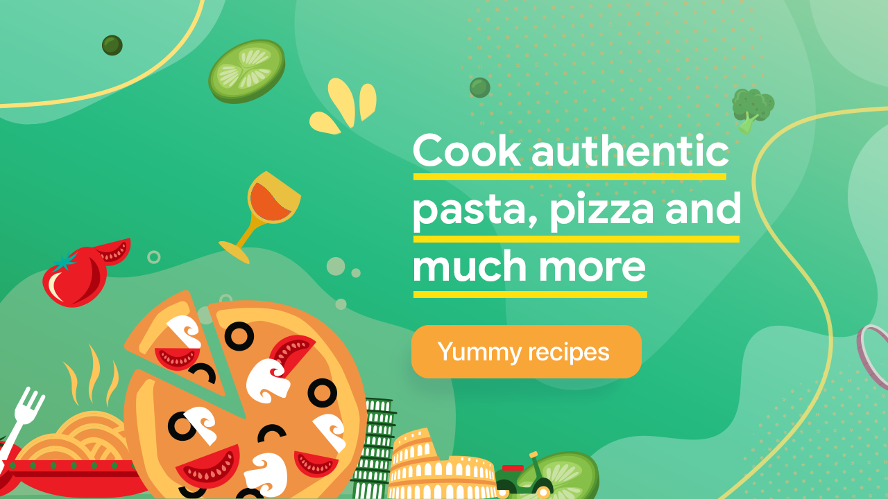 اسکرین شات 1 برنامه Italian recipes app
