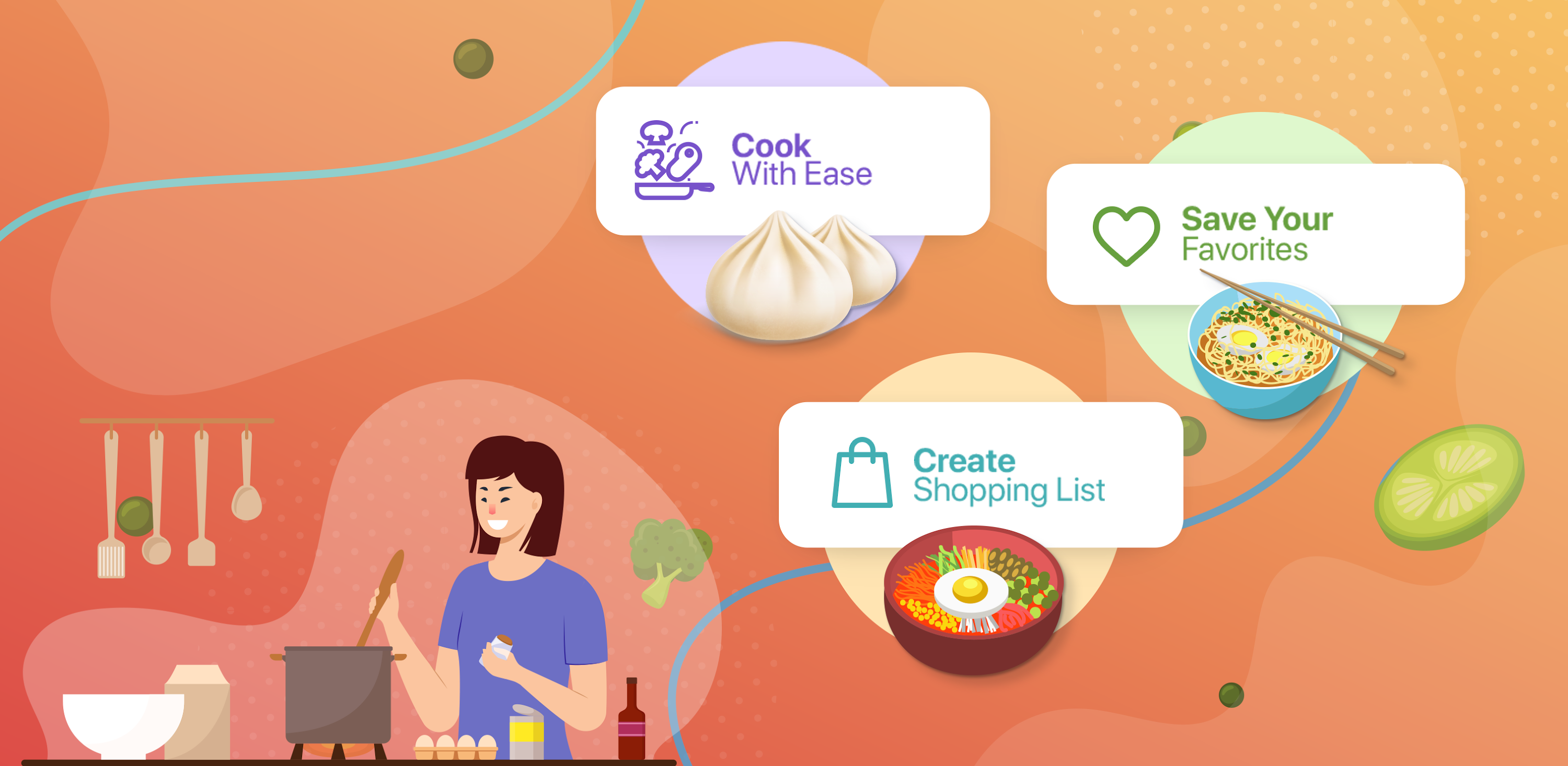 اسکرین شات 2 برنامه Korean Food Recipes App