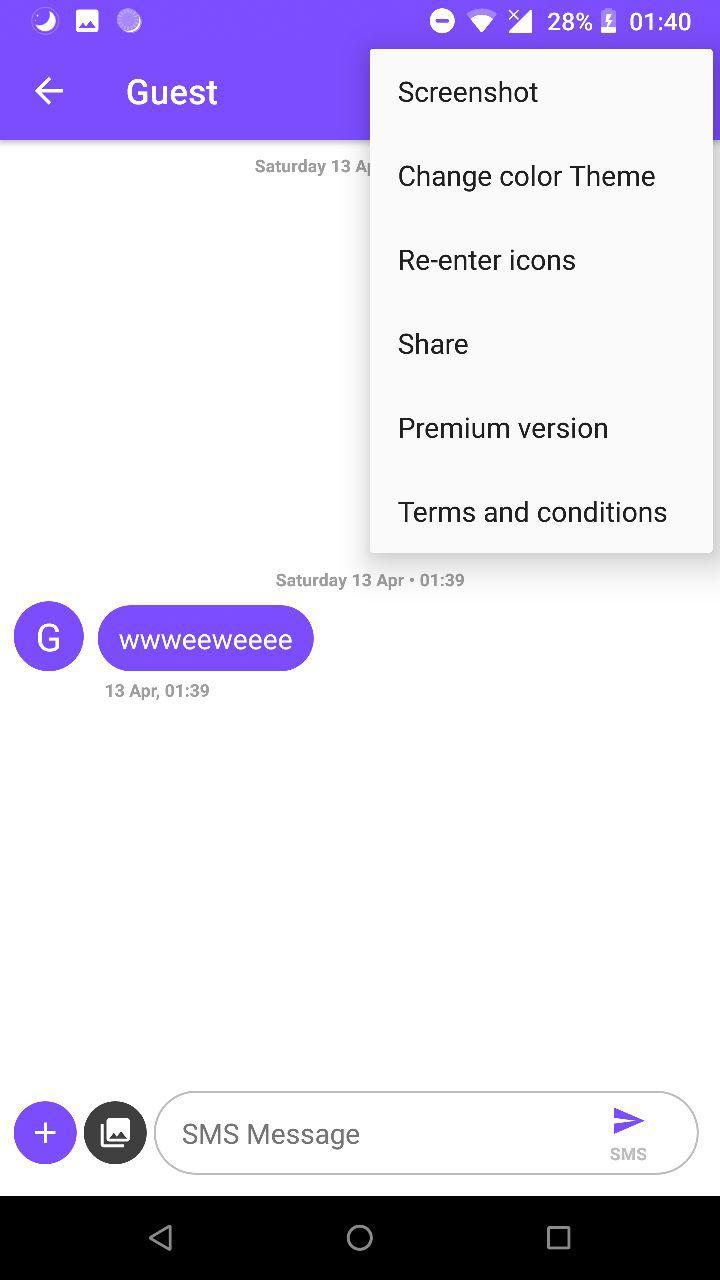 اسکرین شات 6 برنامه Fake Text Message 2025