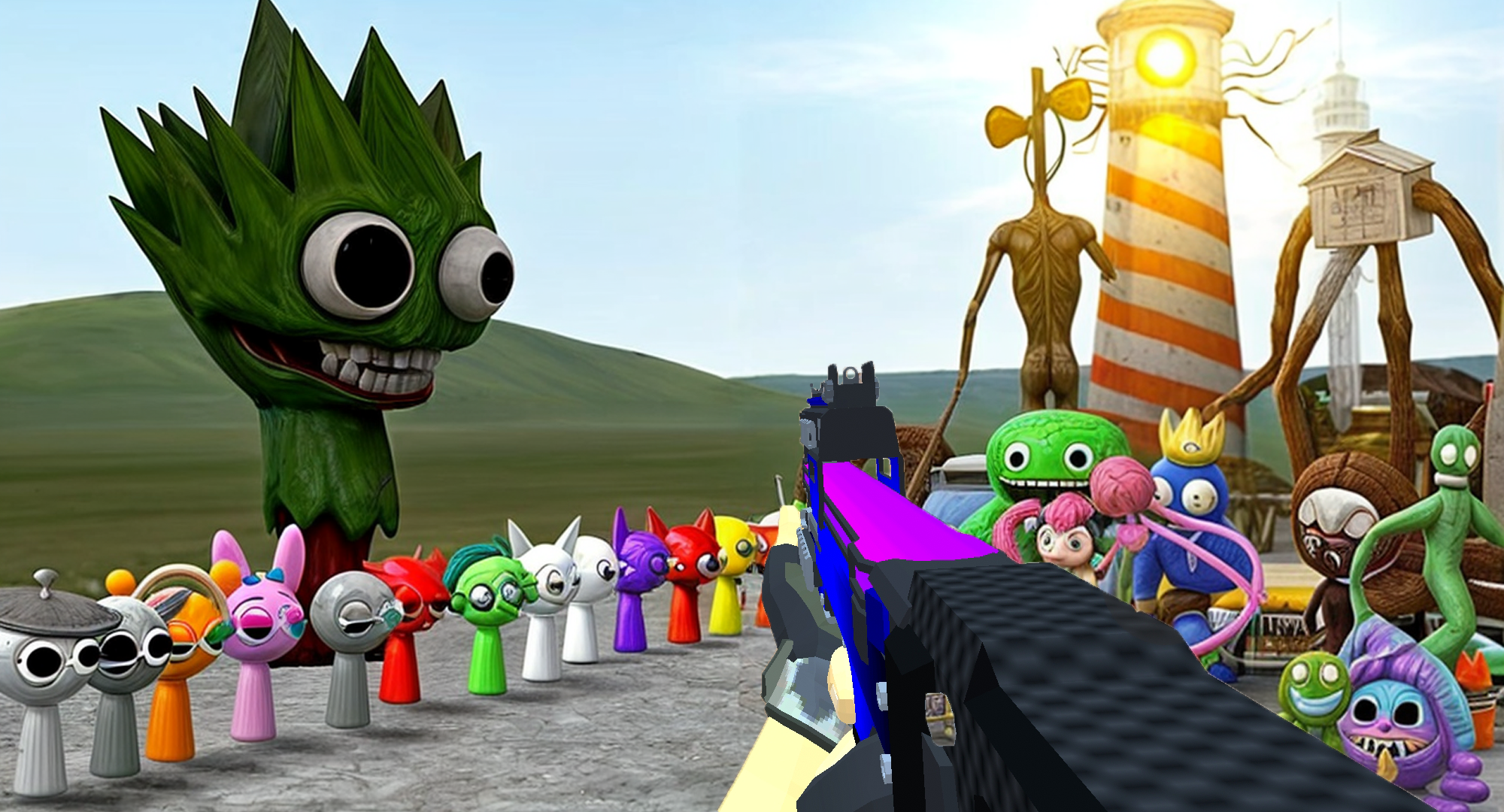 اسکرین شات 1 بازی Nextbots In Backrooms: Shooter