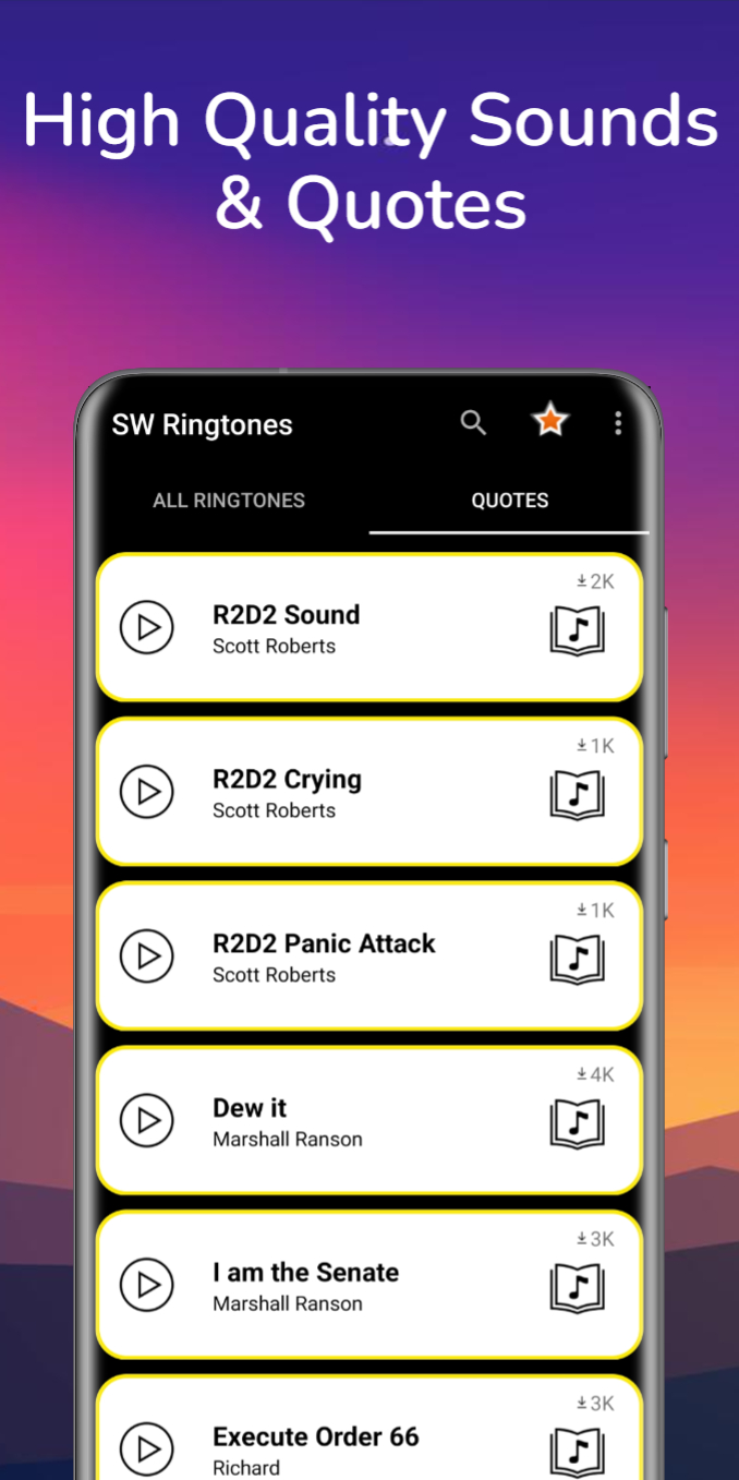 اسکرین شات 4 برنامه SW Ringtones