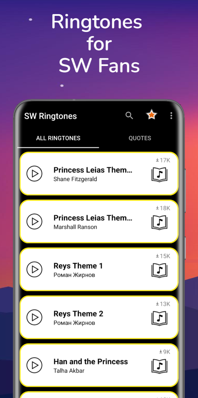 اسکرین شات 2 برنامه SW Ringtones