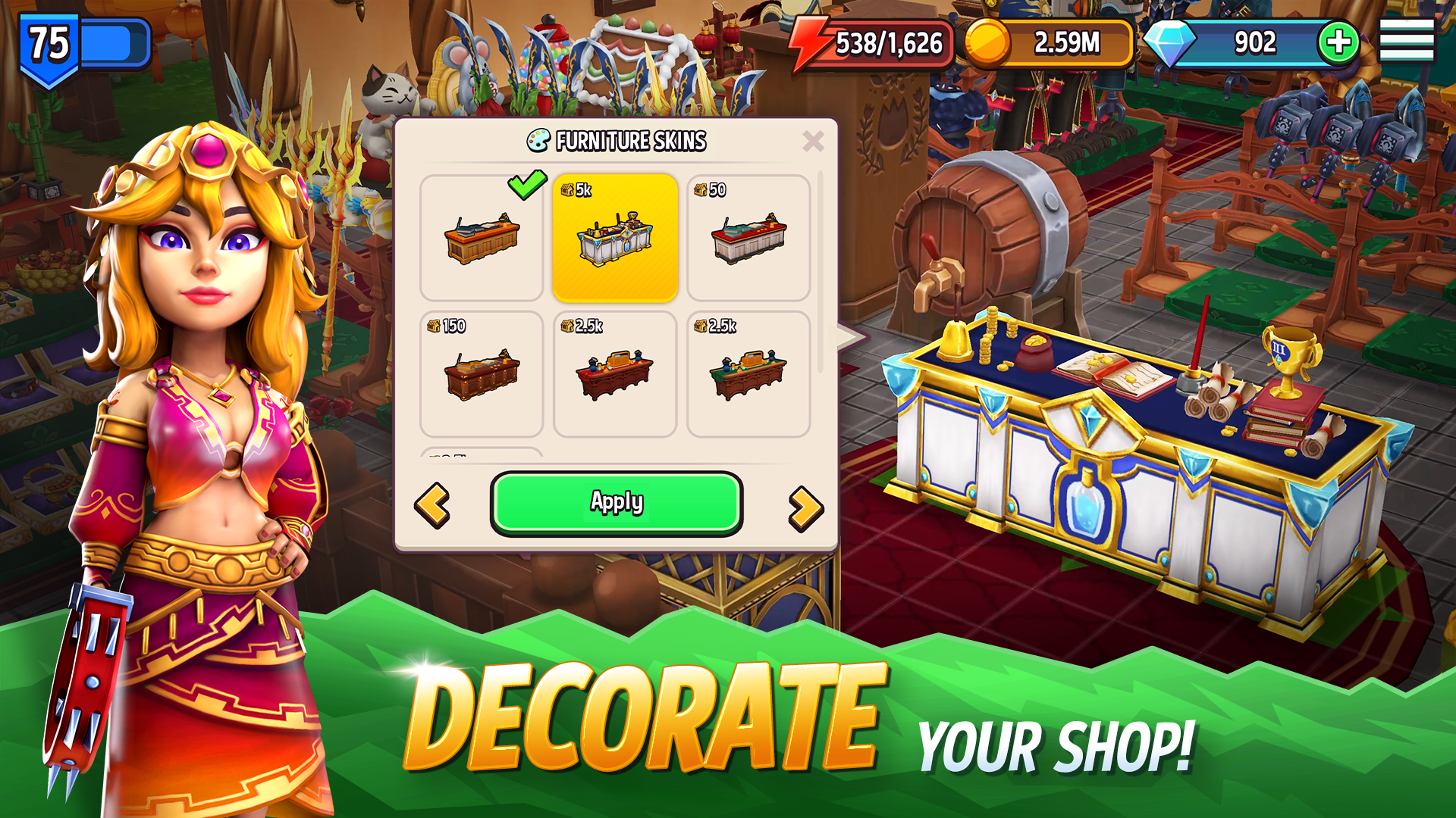 اسکرین شات 3 بازی Shop Titans: Crafting Tycoon
