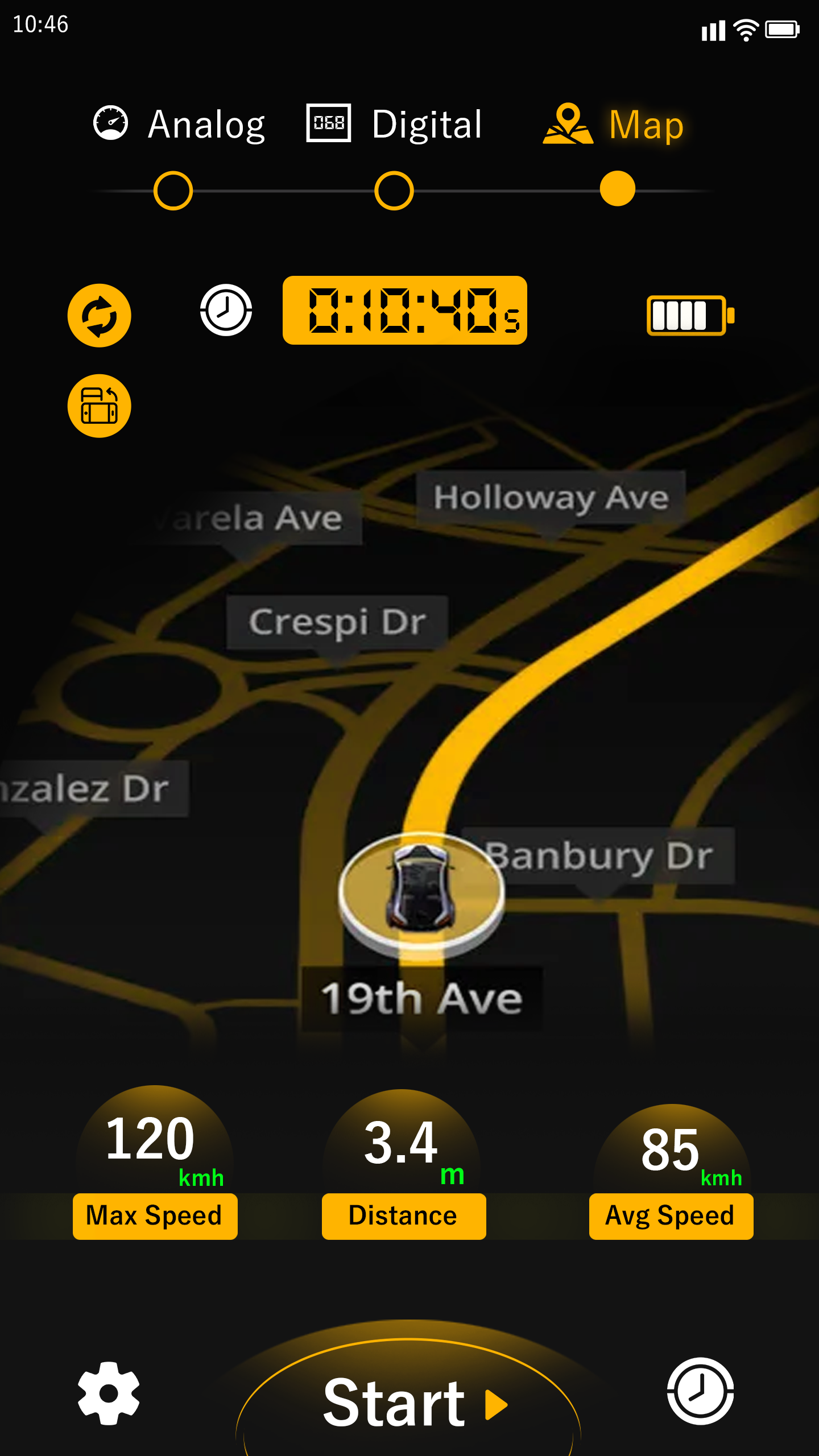اسکرین شات 3 برنامه GPS Speedometer: Car Dash Cam