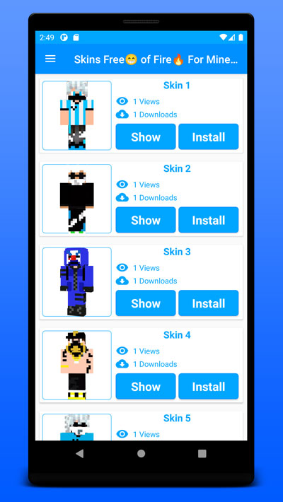 اسکرین شات 3 برنامه Skins FreeFire For Minecraft
