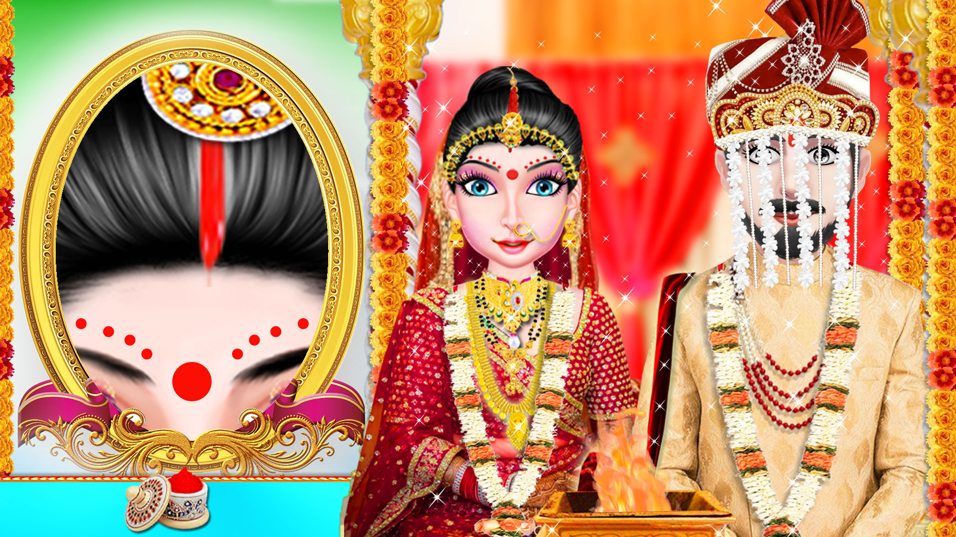 اسکرین شات 1 برنامه Indian Hindu Wedding Girl Game