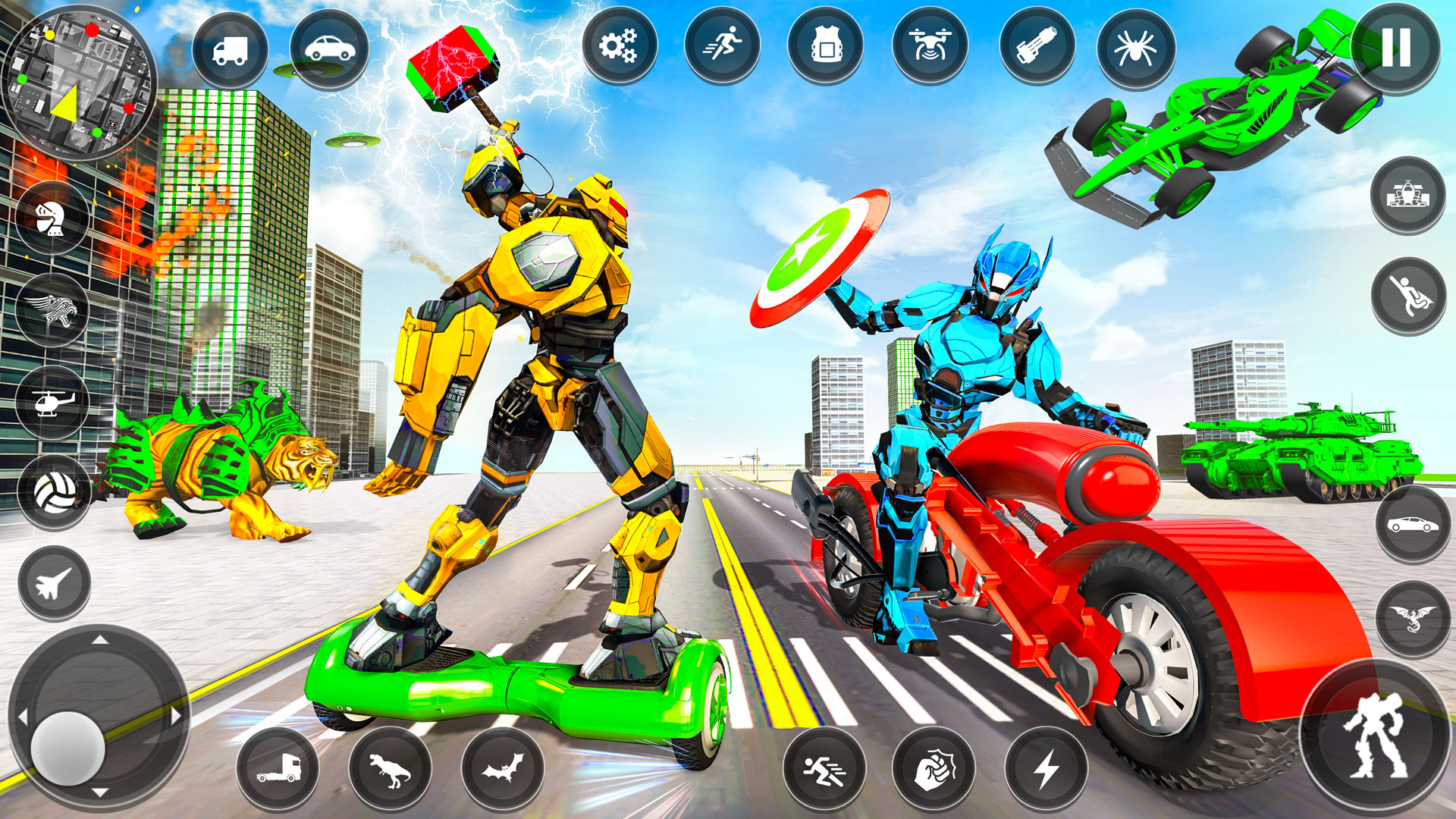 اسکرین شات 5 برنامه Army Tank Robot 3D Car Games