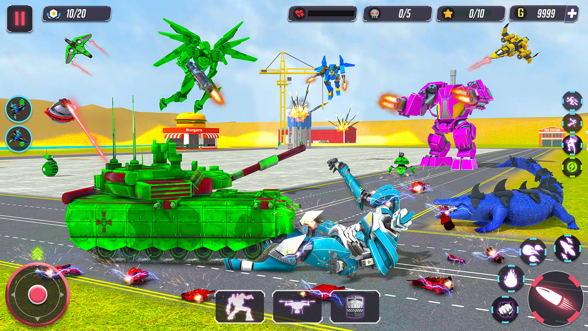 اسکرین شات 5 برنامه Animal Crocodile Robot Games