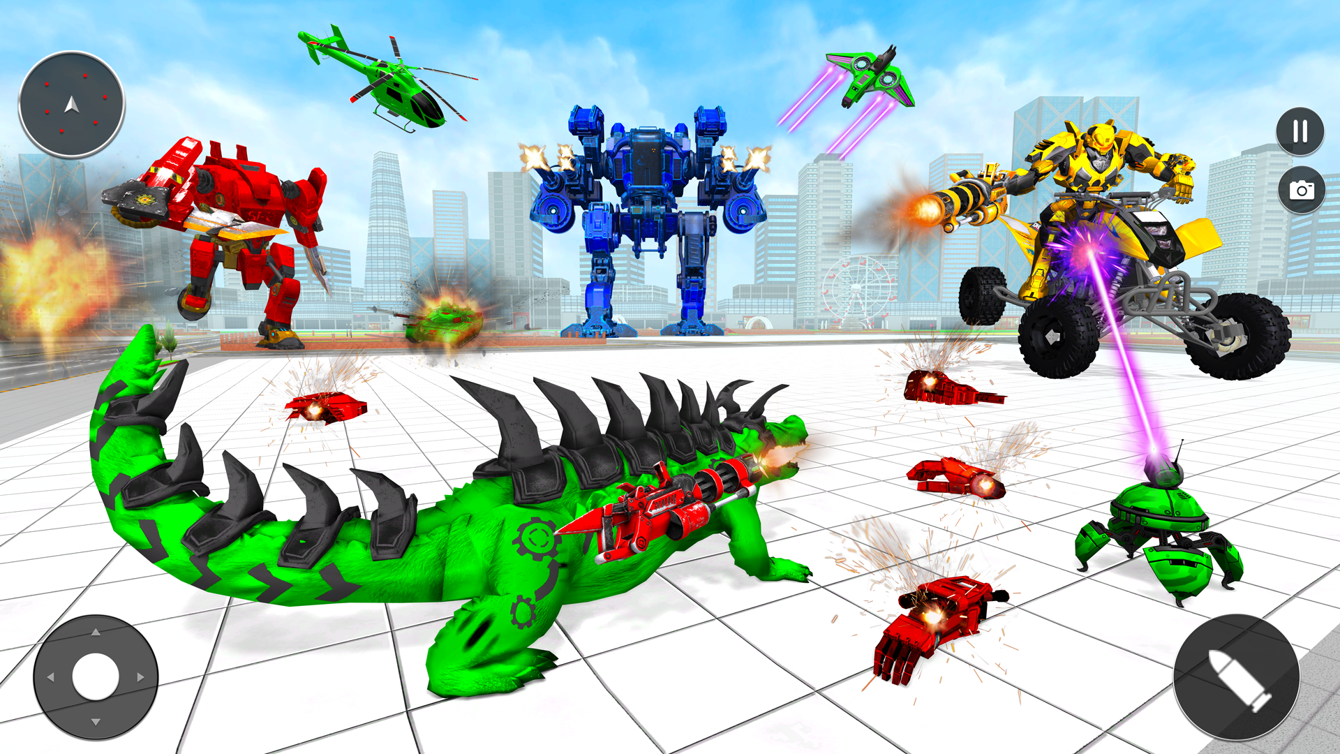 اسکرین شات 3 برنامه Animal Crocodile Robot Games