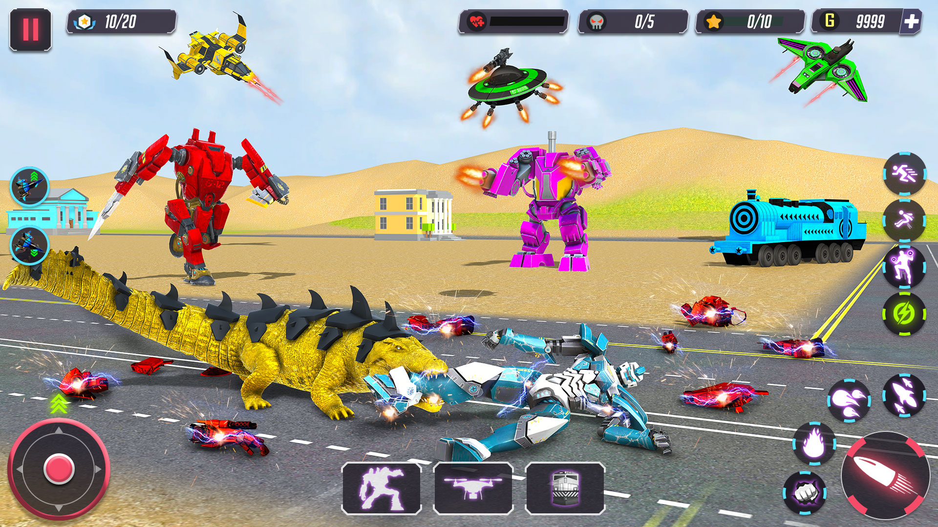 اسکرین شات 4 برنامه Animal Crocodile Robot Games