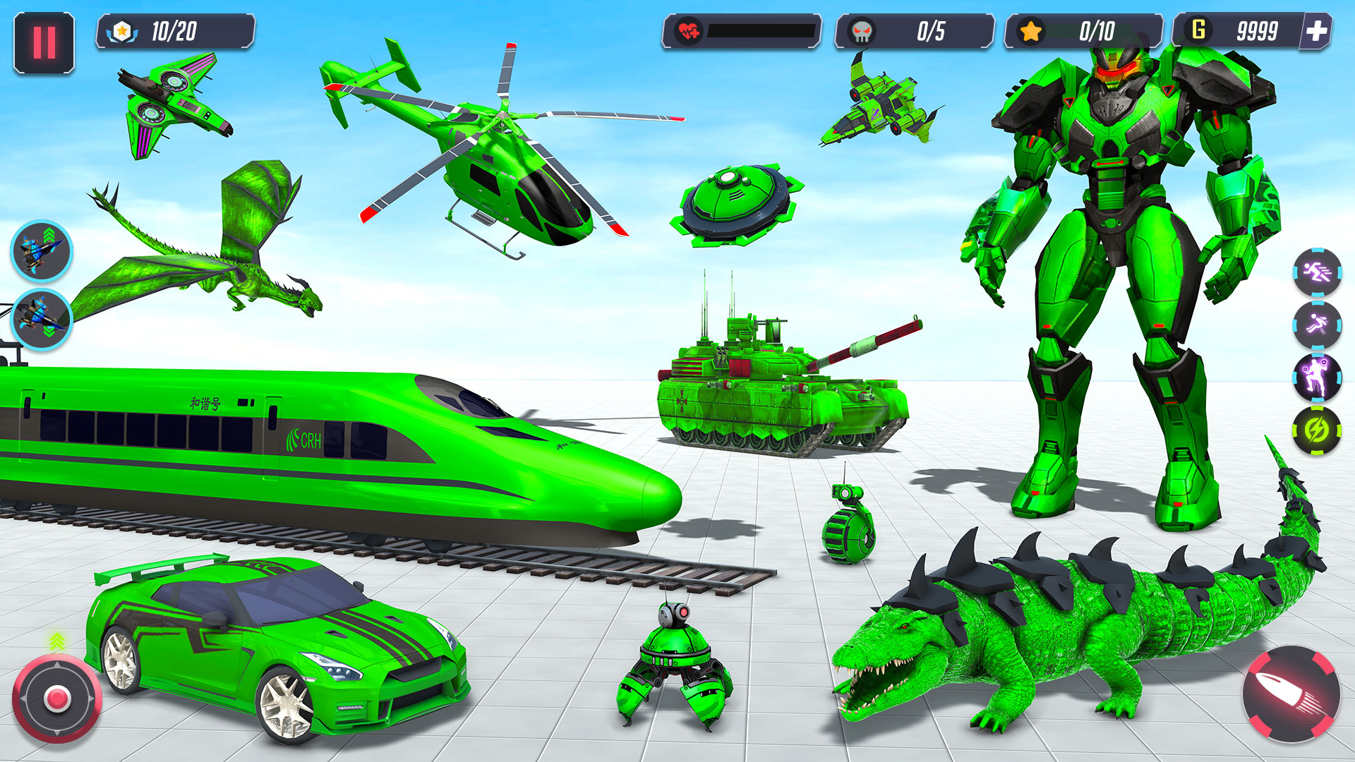 اسکرین شات 1 برنامه Animal Crocodile Robot Games