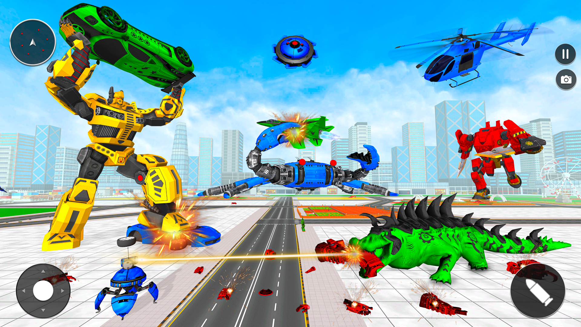 اسکرین شات 2 برنامه Animal Crocodile Robot Games