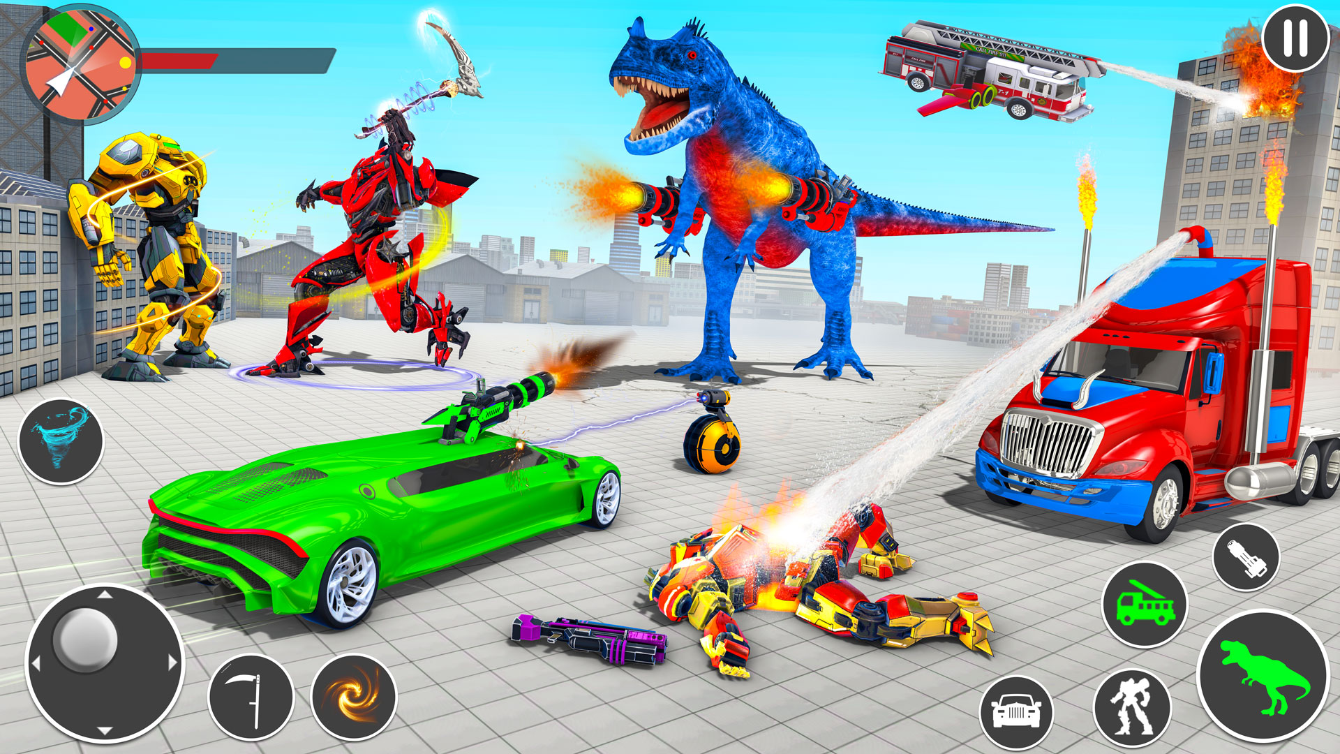 اسکرین شات 4 برنامه Truck Game - Car Robot Games