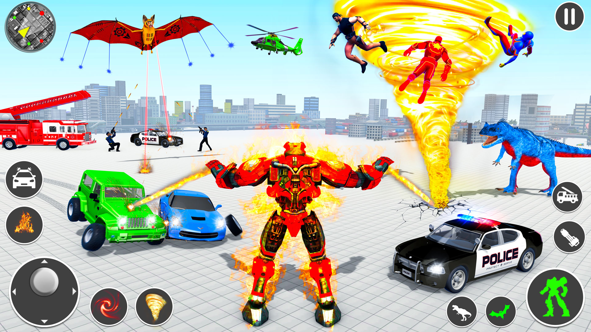اسکرین شات 1 برنامه Truck Game - Car Robot Games