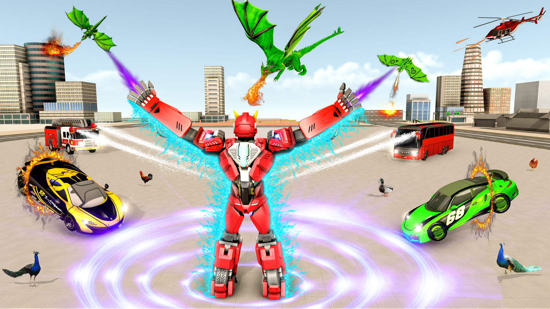 اسکرین شات 5 برنامه Truck Game - Car Robot Games