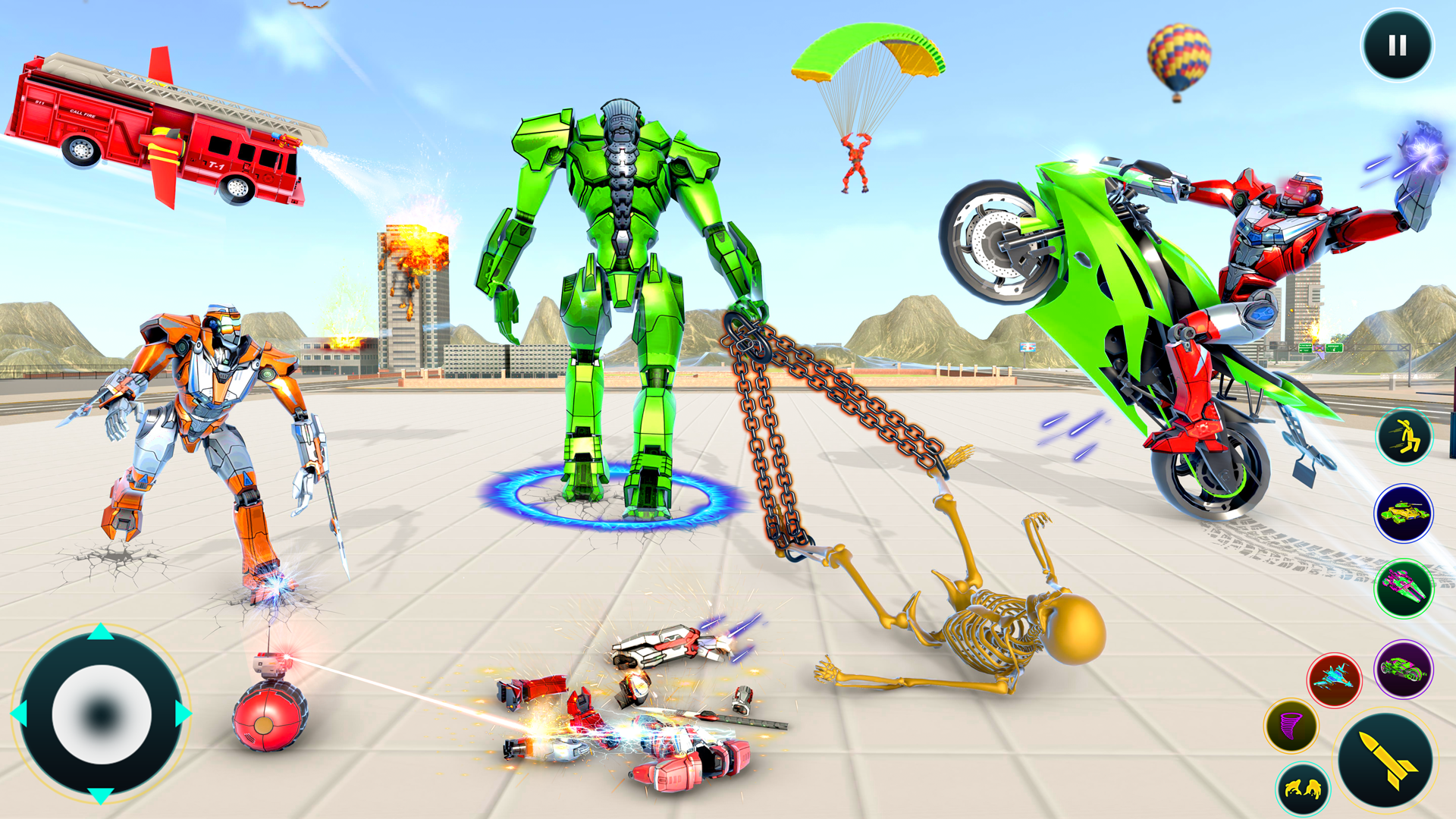 اسکرین شات 7 برنامه Truck Game - Car Robot Games