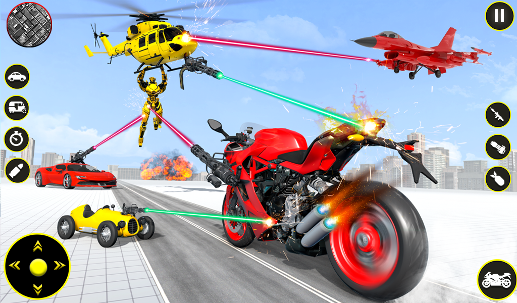 اسکرین شات 1 برنامه Bike Robot Games: Robot Game