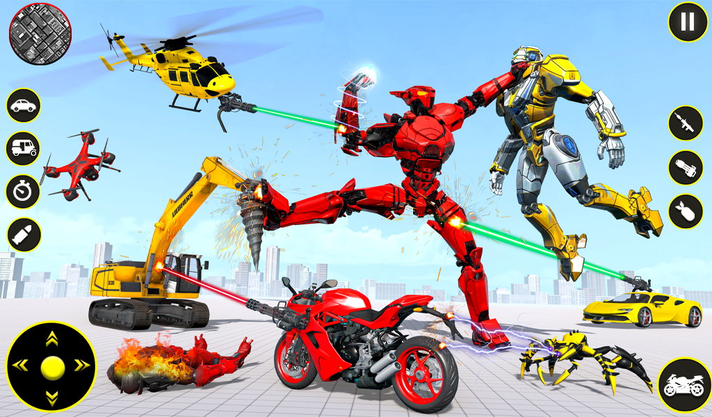 اسکرین شات 4 برنامه Bike Robot Games: Robot Game