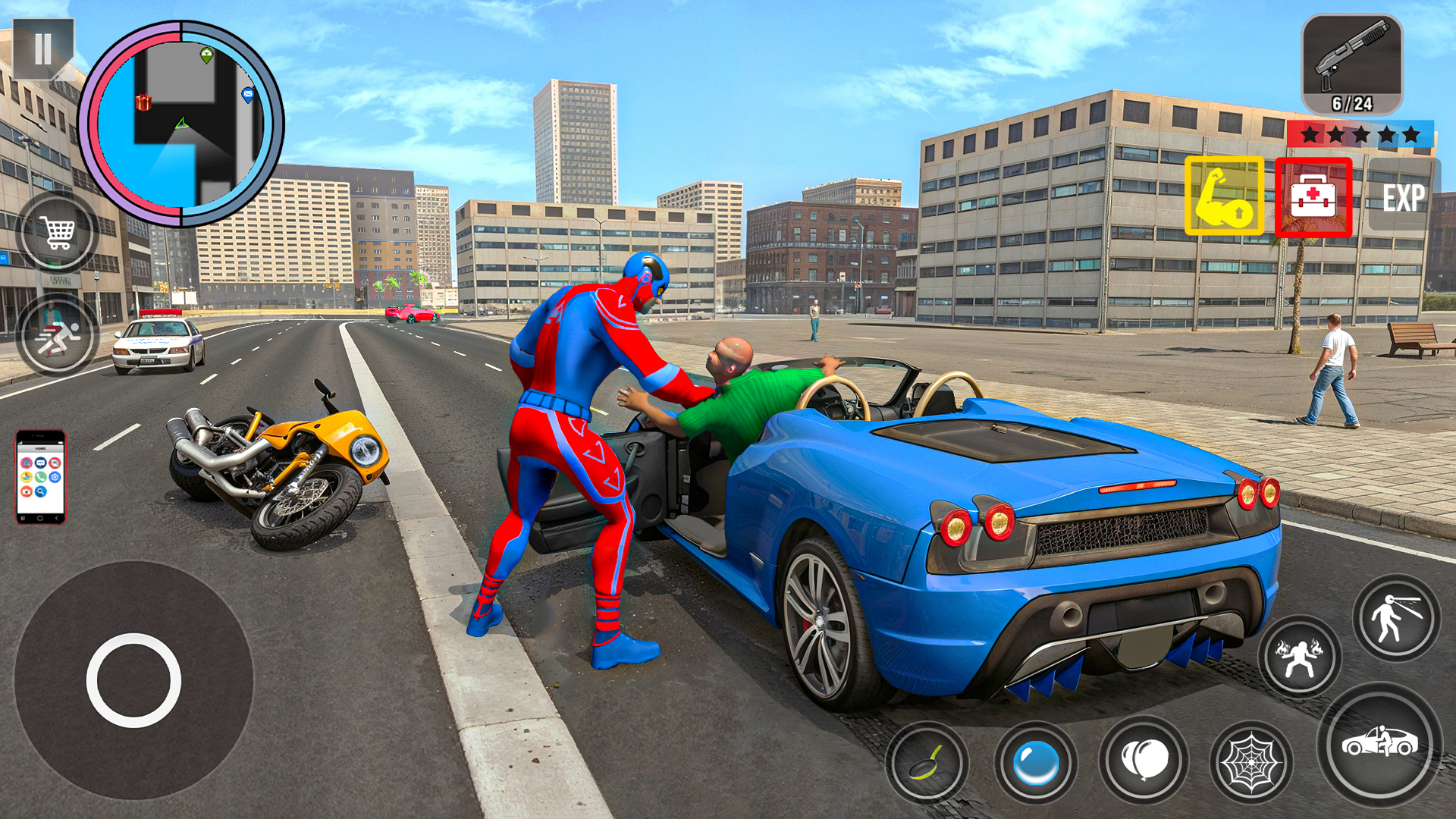 اسکرین شات 6 برنامه Spider Rope Action Game