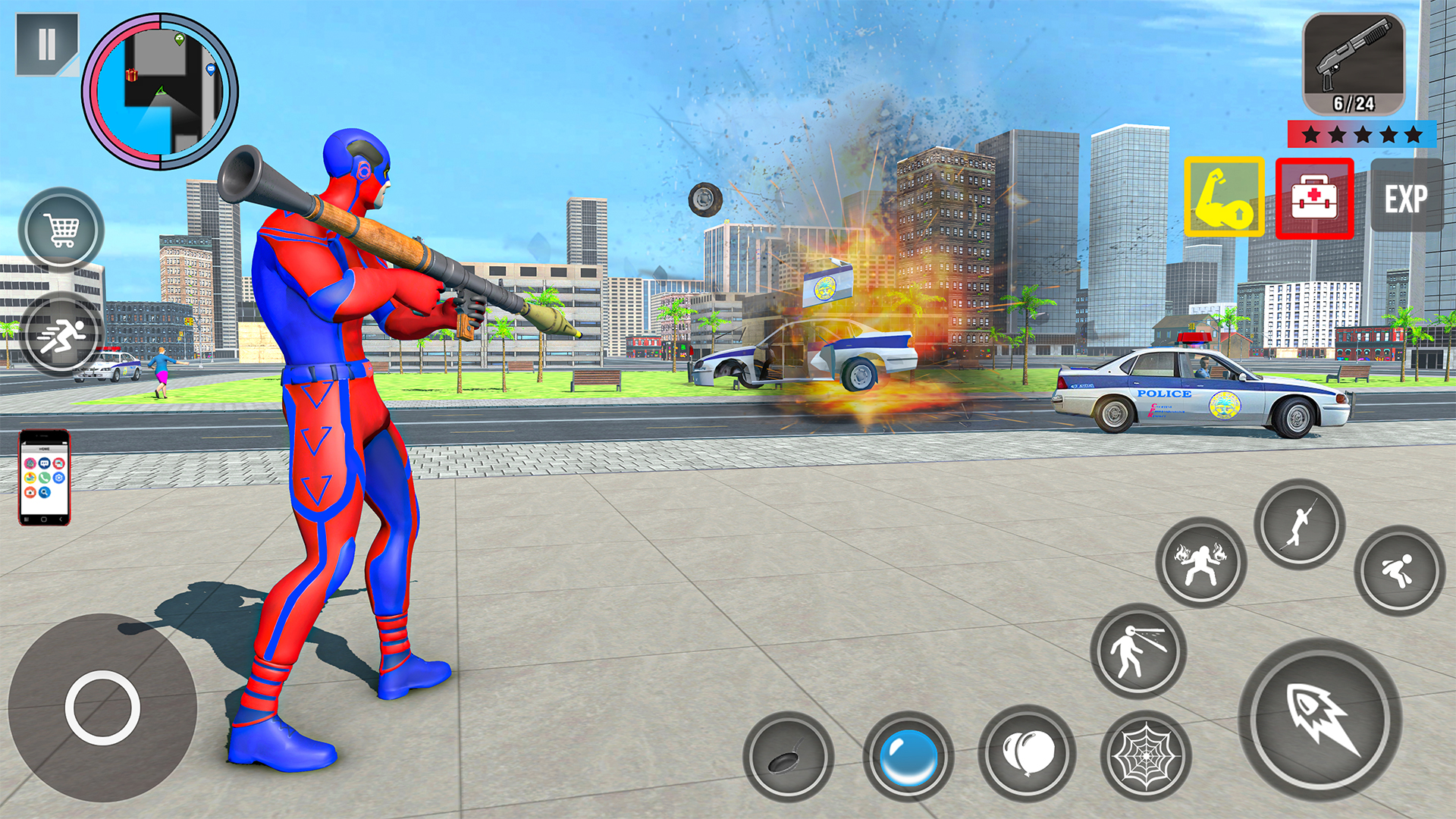 اسکرین شات 4 برنامه Spider Rope Action Game