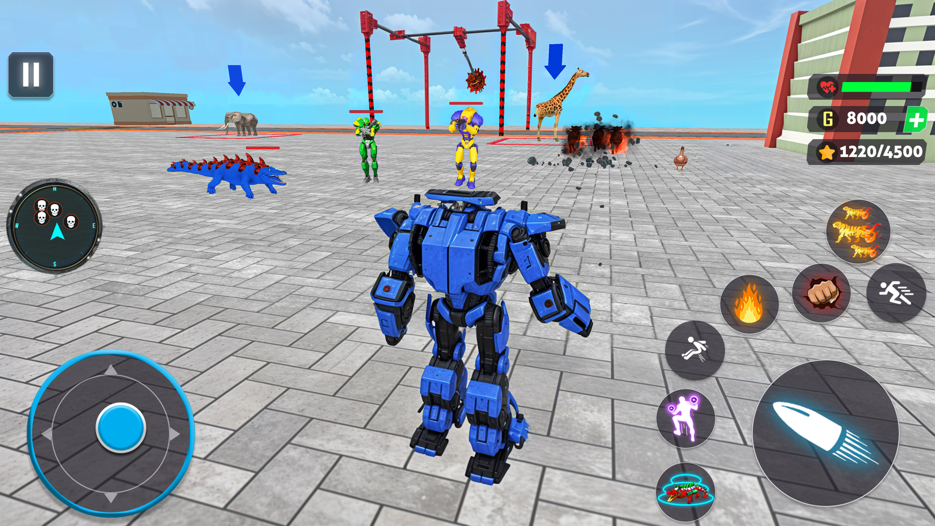اسکرین شات 3 برنامه Crocodile Animal Robot Games