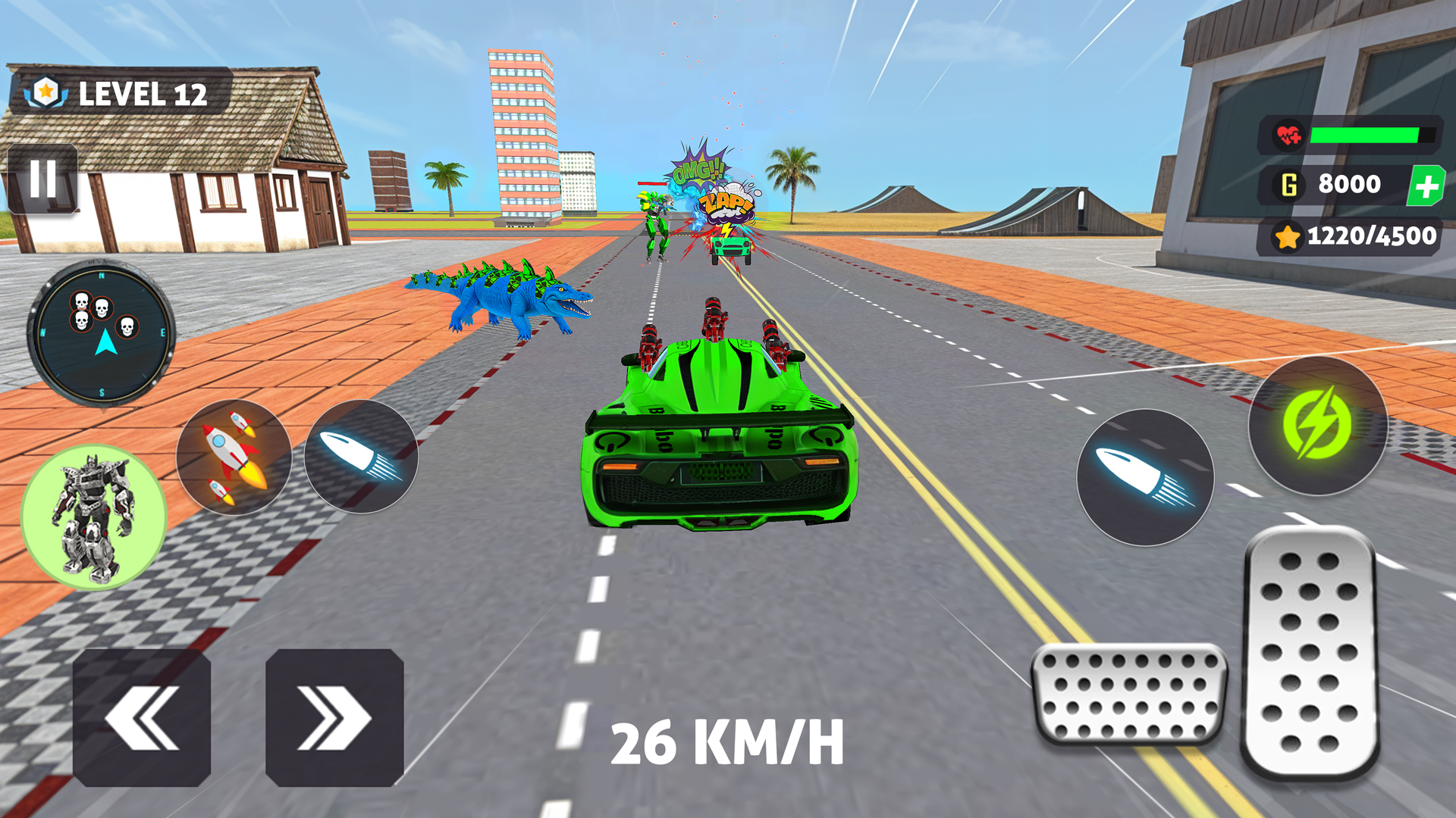 اسکرین شات 4 برنامه Crocodile Animal Robot Games