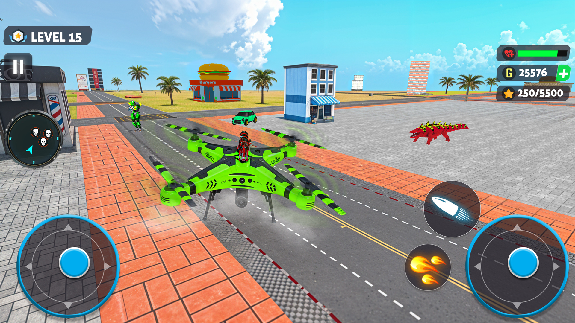 اسکرین شات 5 برنامه Crocodile Animal Robot Games
