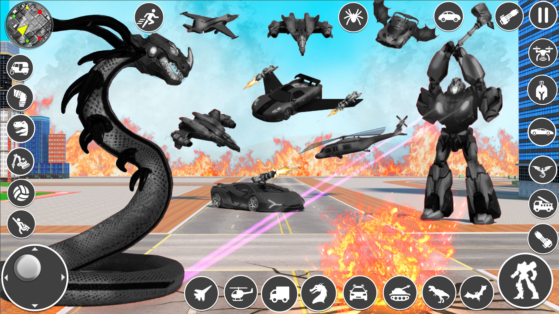 اسکرین شات 6 برنامه Anaconda Car Robot Games