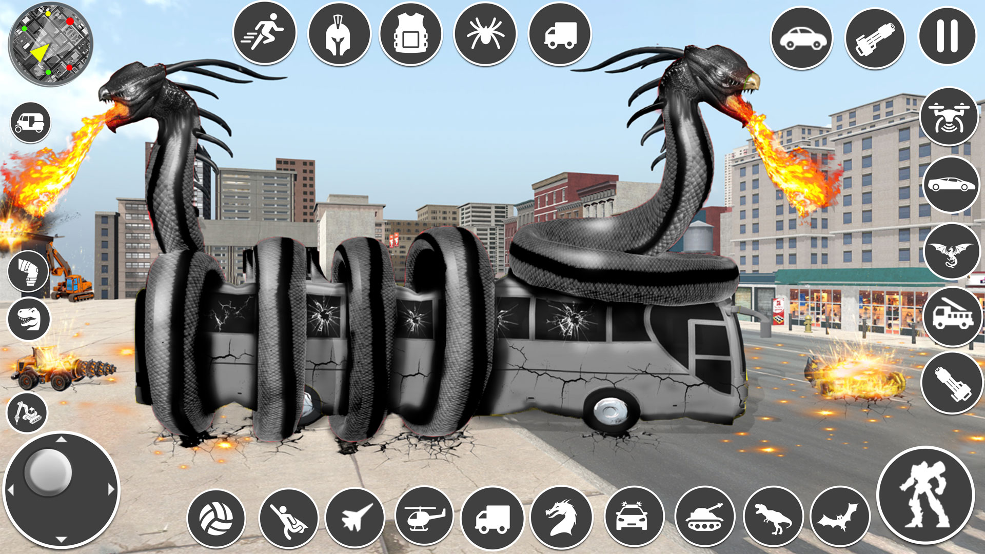 اسکرین شات 4 برنامه Anaconda Car Robot Games