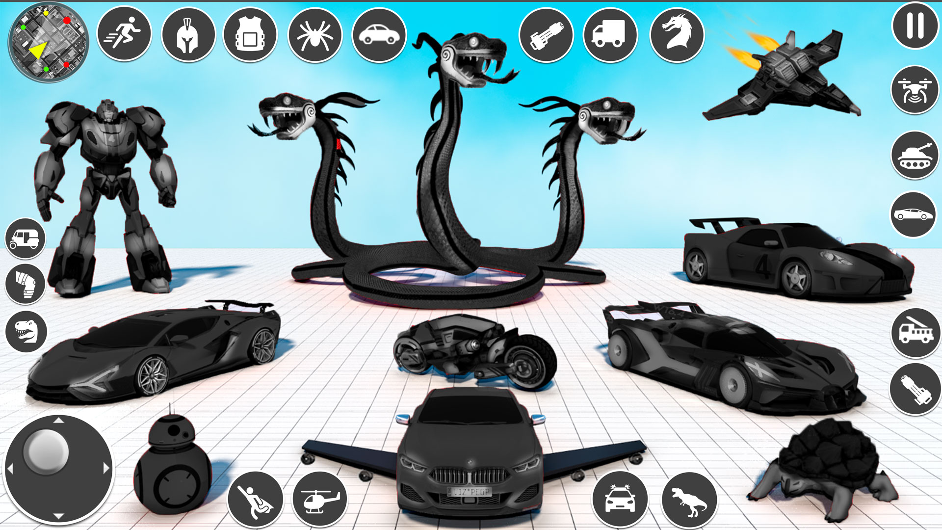 اسکرین شات 5 برنامه Anaconda Car Robot Games