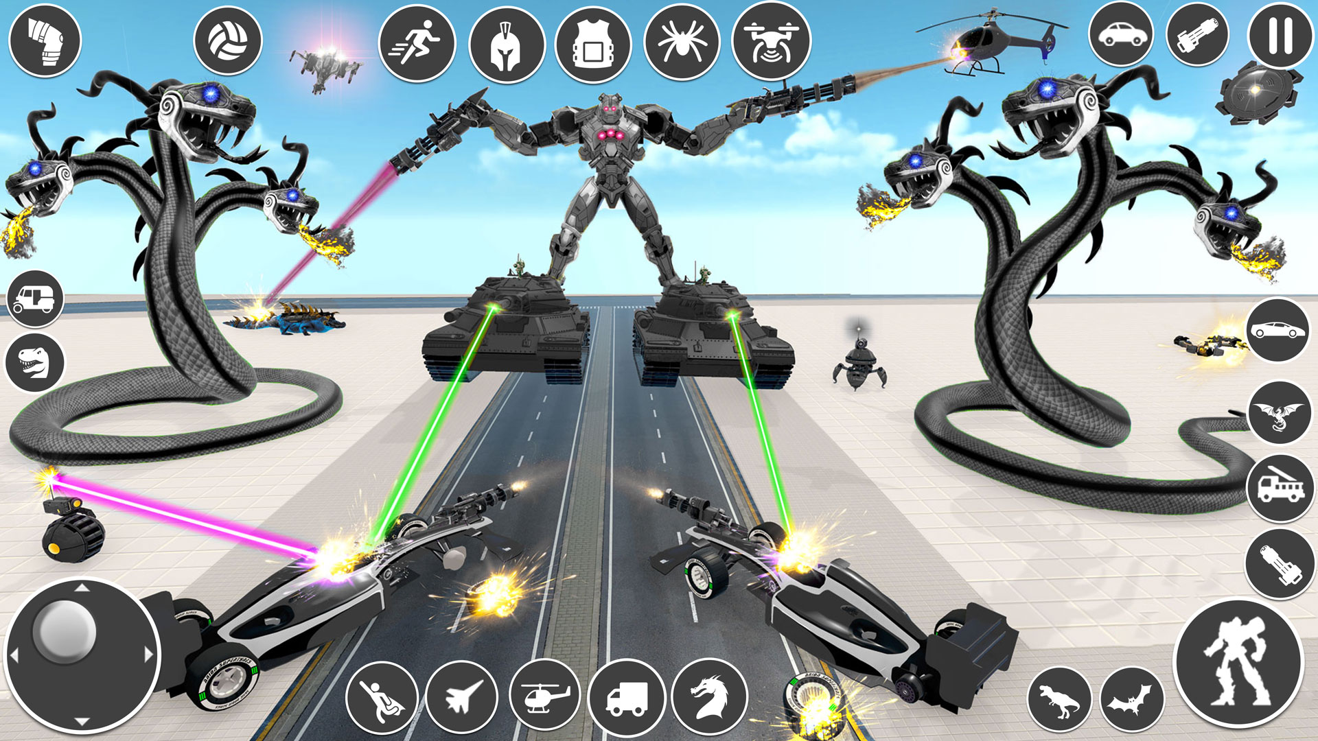 اسکرین شات 7 برنامه Anaconda Car Robot Games