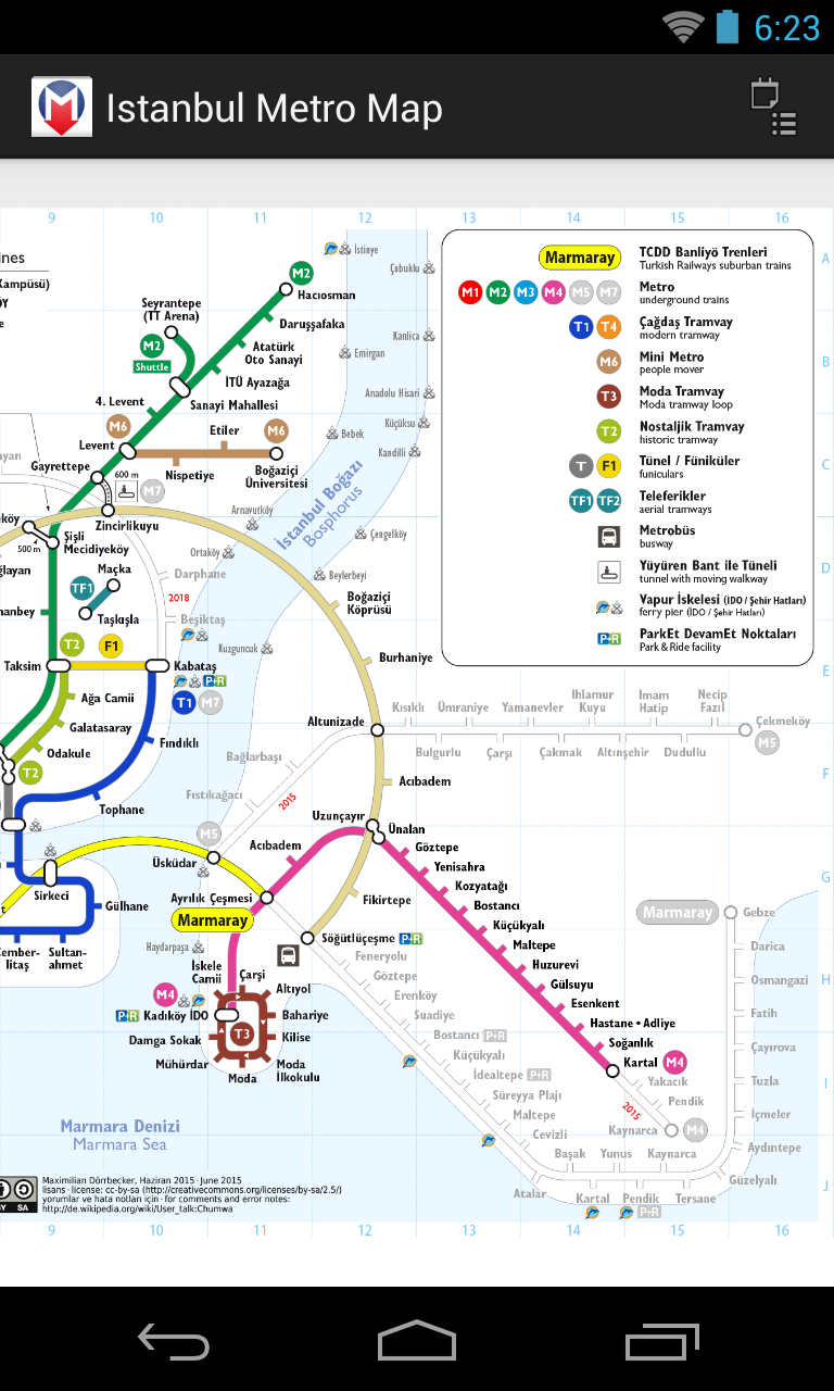 اسکرین شات 2 برنامه Istanbul Metro Map