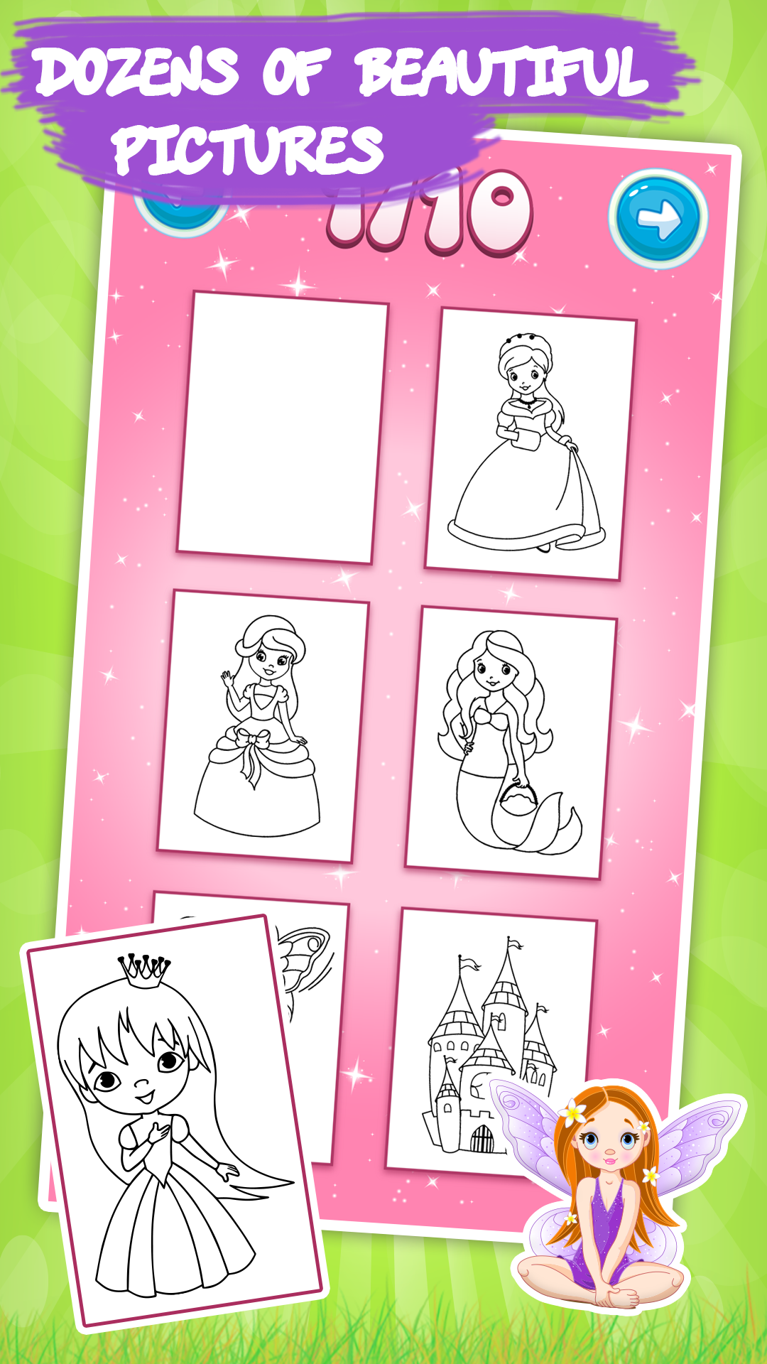 اسکرین شات 2 بازی Princess Coloring - Kids Fun