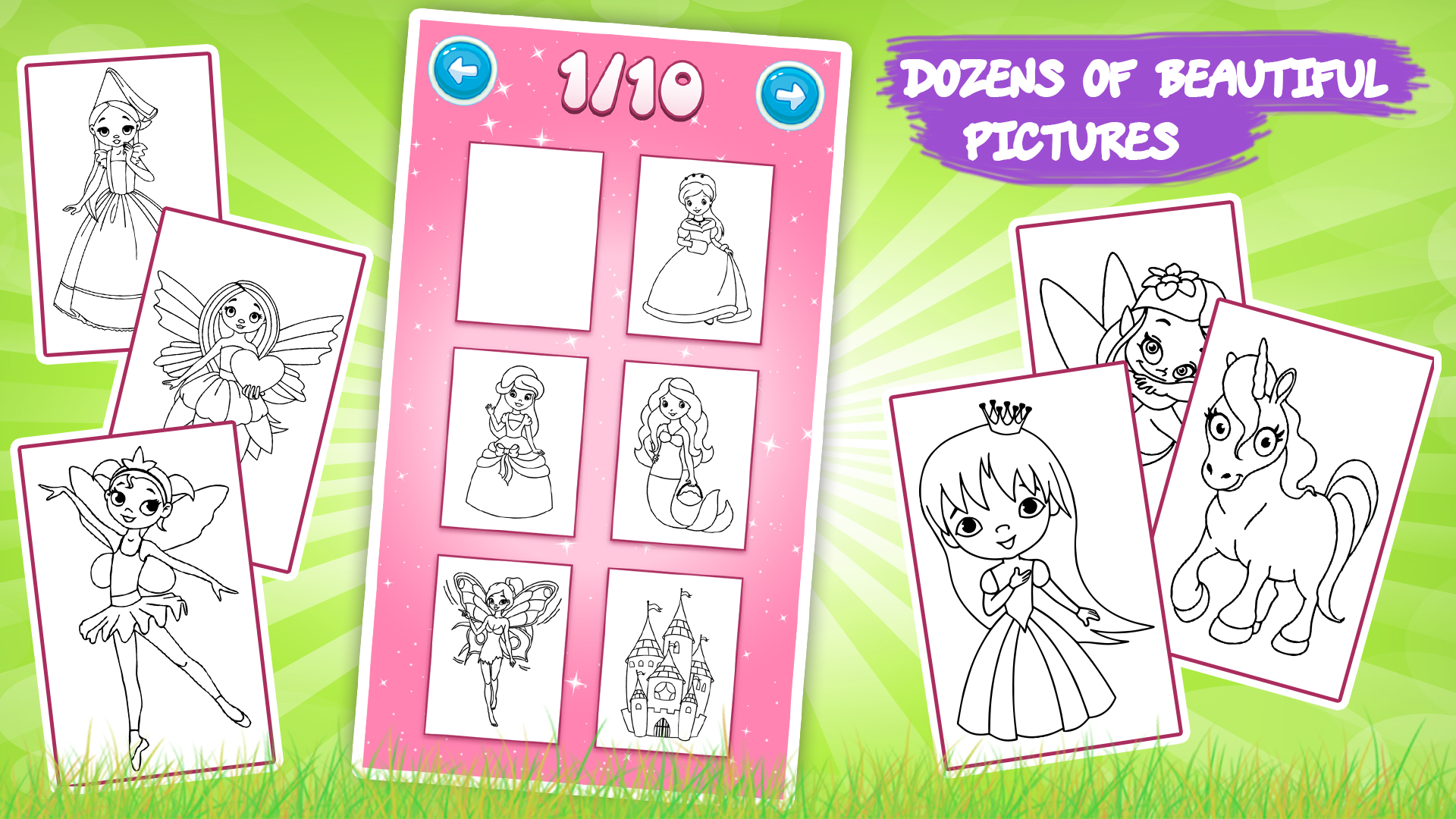 اسکرین شات 7 بازی Princess Coloring - Kids Fun